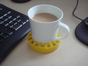 Dycem yellow cup holder