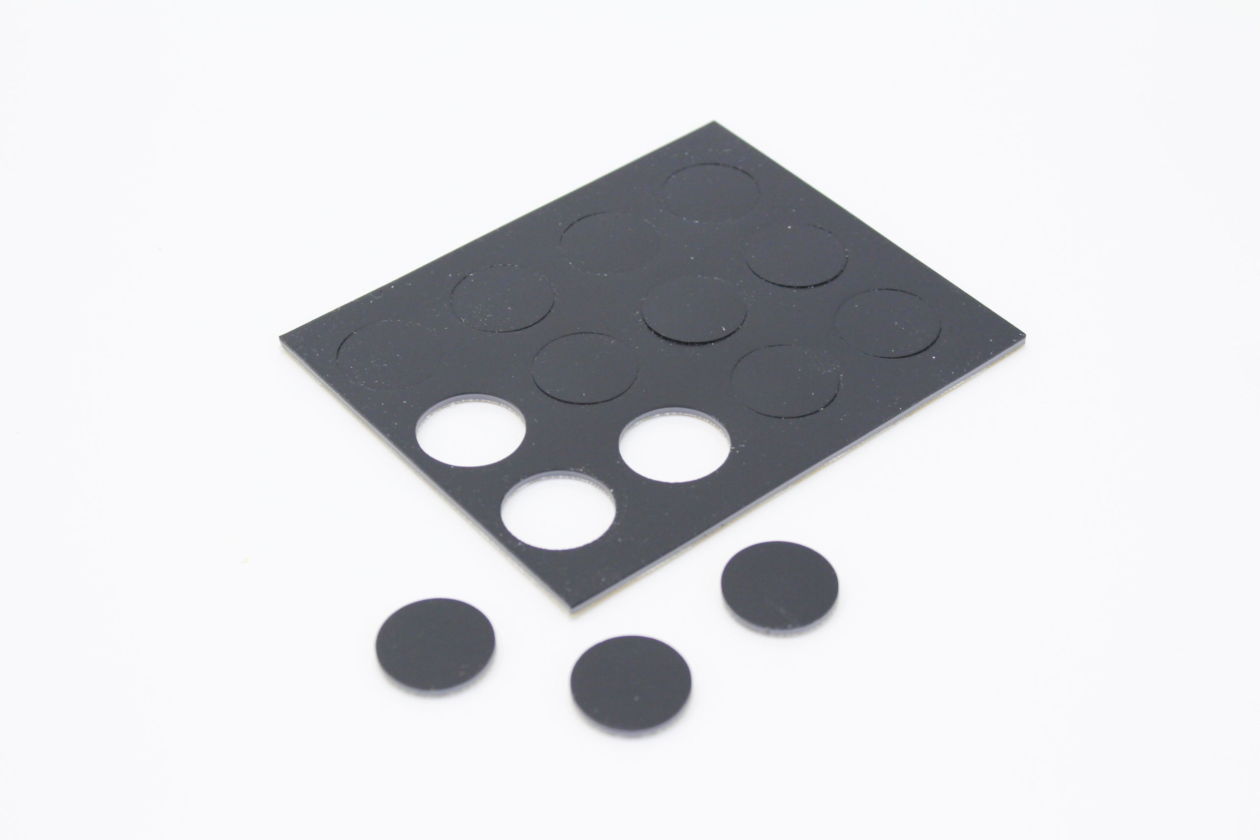 1/2 each Dycem non-slip self-adhesive squares 24/sheet black